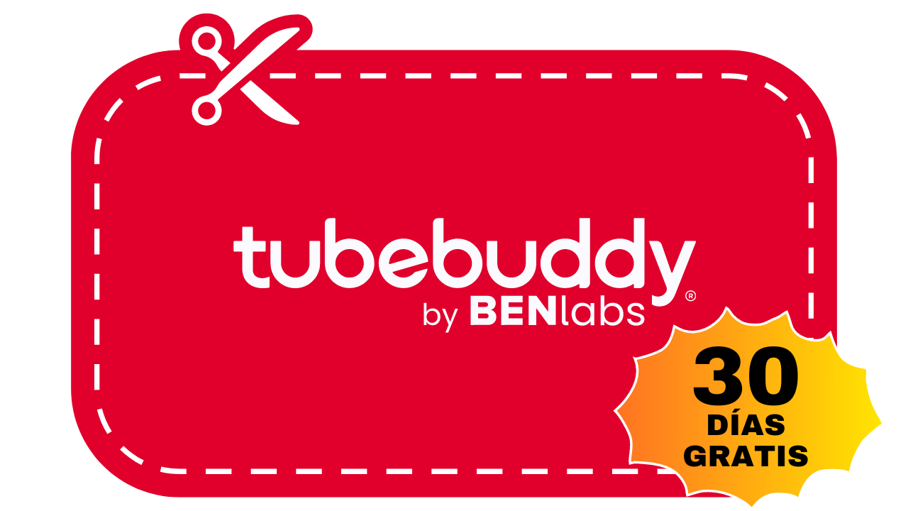 cupón descuento tubebuddy 30 días gratis