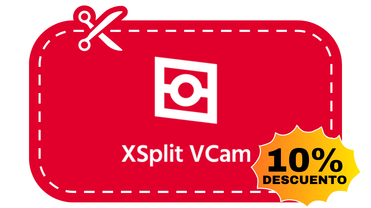 cupón descuento xsplit vcam 10% descuento