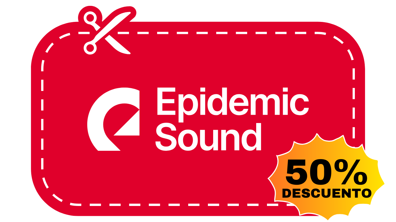 cupón descuento epidemic sound 50% Descuento