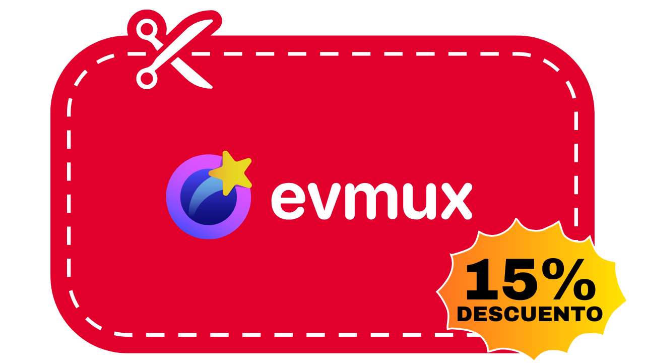 cupón descuento evmux 15% descuento