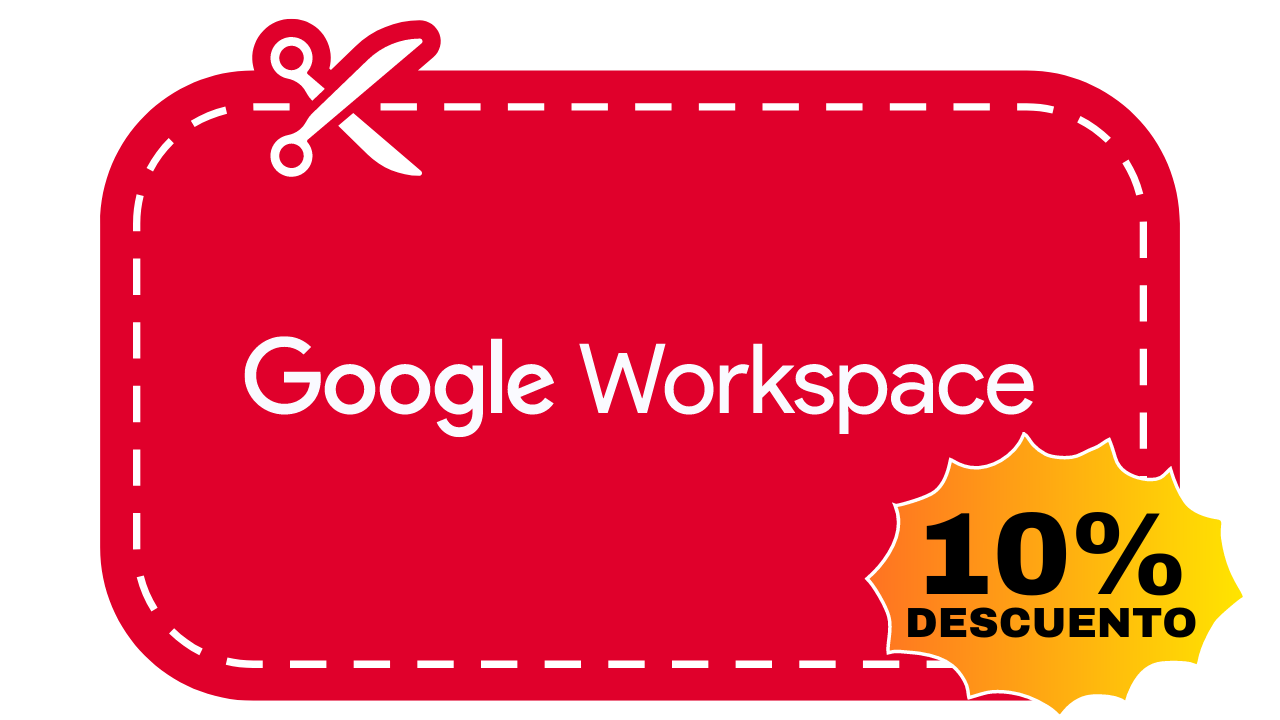 cupón descuento google workspace 10% descuento